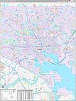Baltimore City, Md Carrier Route Wall Map